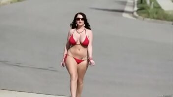 Big Boobs Red Bikini