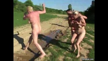 Nude Mud Fight